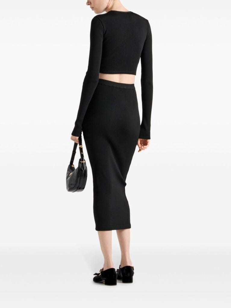Triangle-logo Midi Skirt