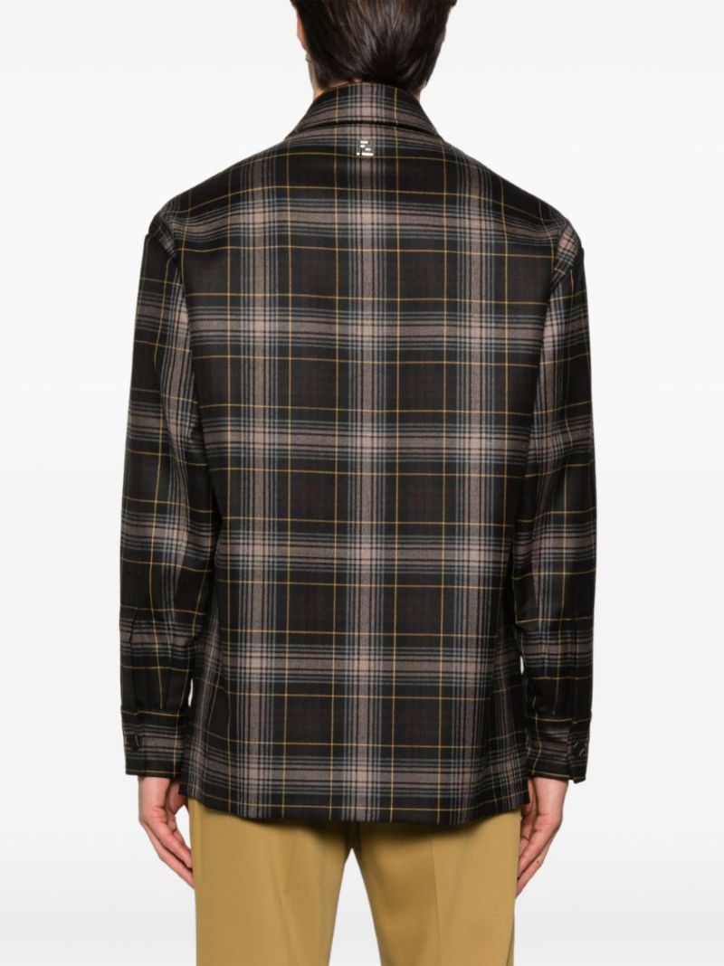 Brown Tartan-check Jacket