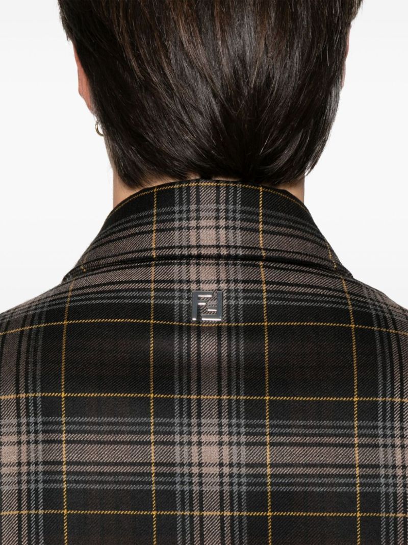 Brown Tartan-check Jacket