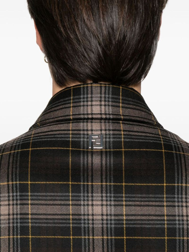 Brown Tartan-check Jacket