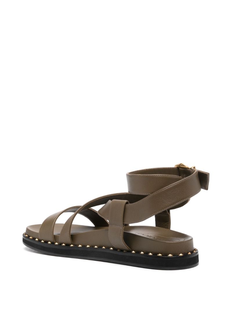 Green Blaise Leather Sandals