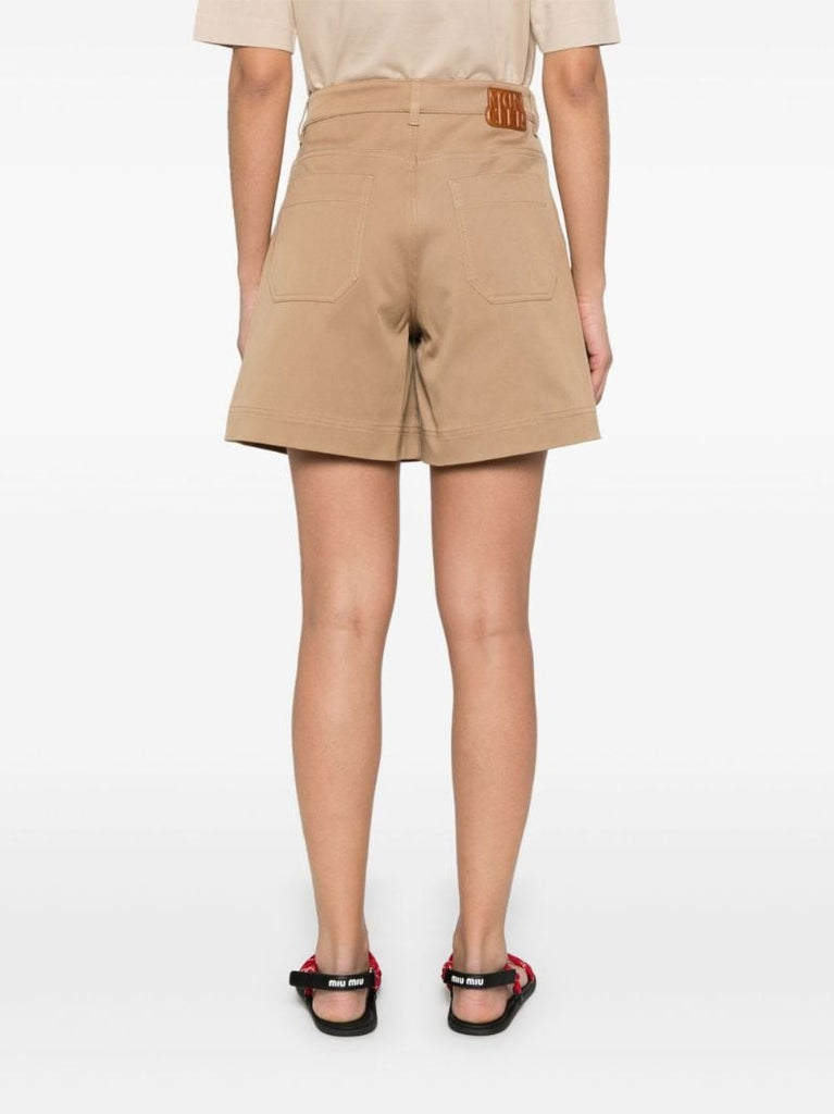Gabardine-weave Bermuda Shorts