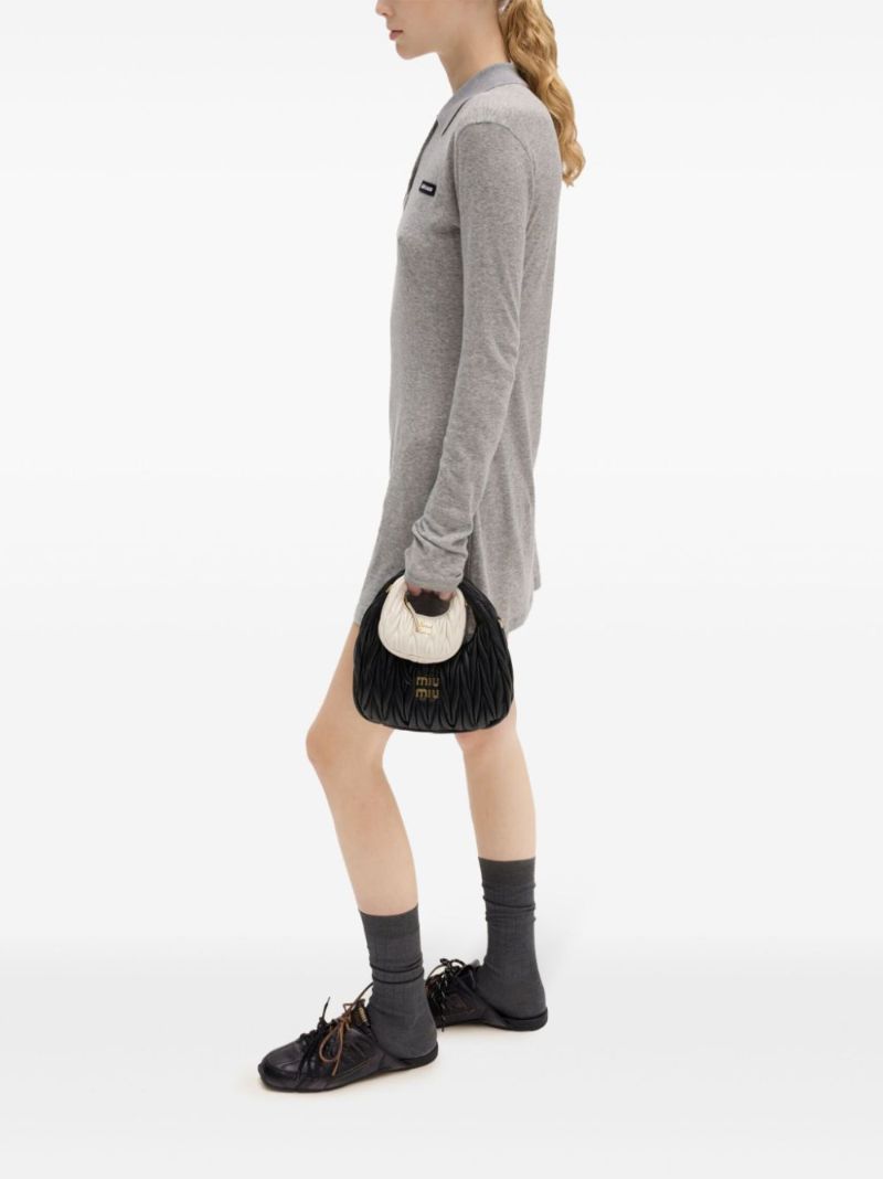Ribbed-knit Mini Dress