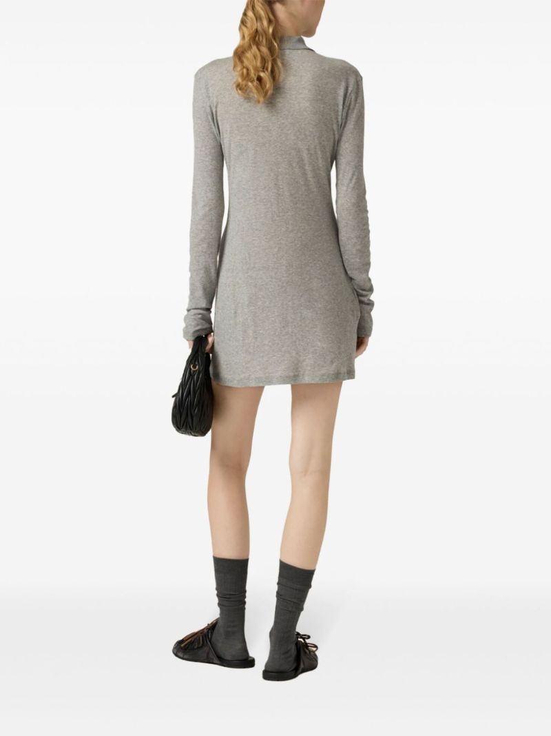 Ribbed-knit Mini Dress