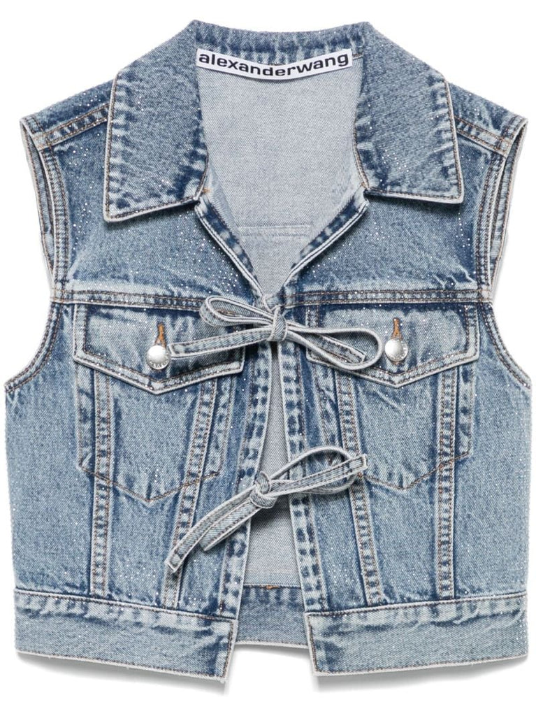 Tied Denim Vest