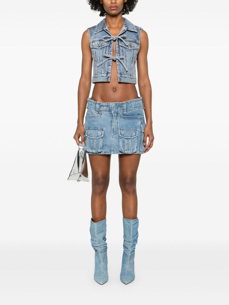 Tied Denim Vest