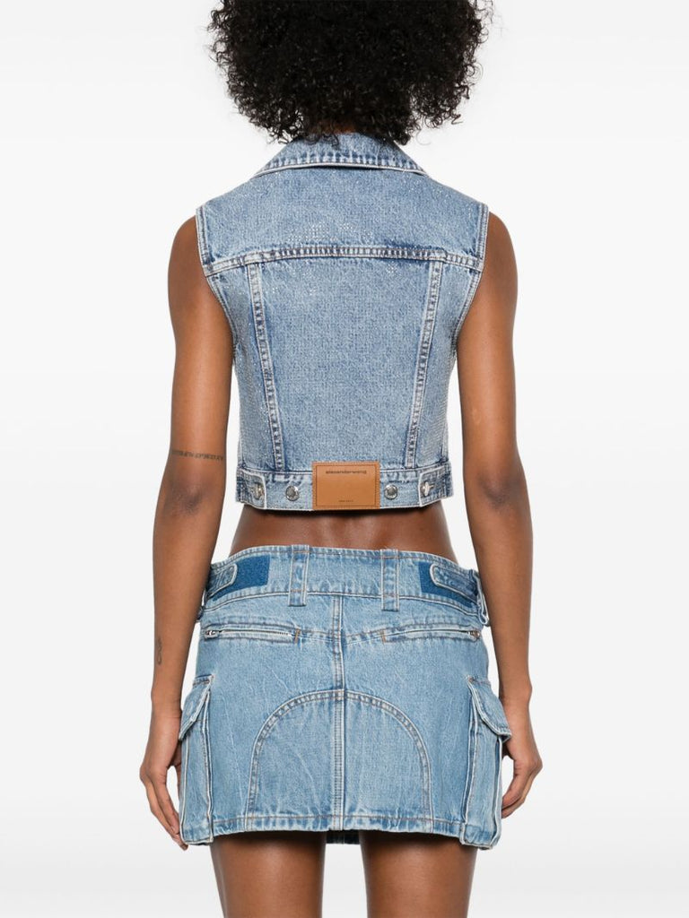 Tied Denim Vest