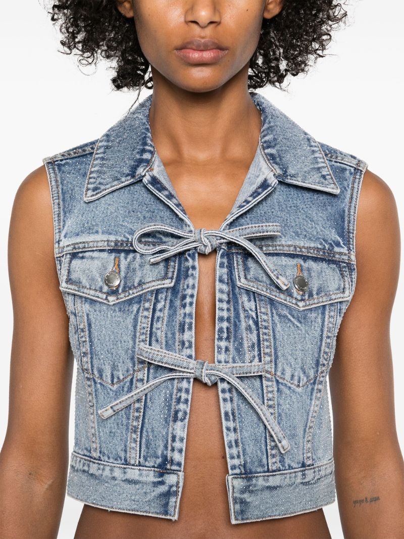 Tied Denim Vest