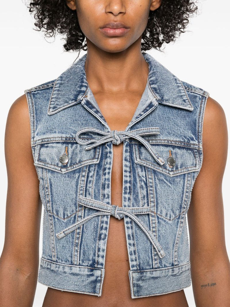 Tied Denim Vest
