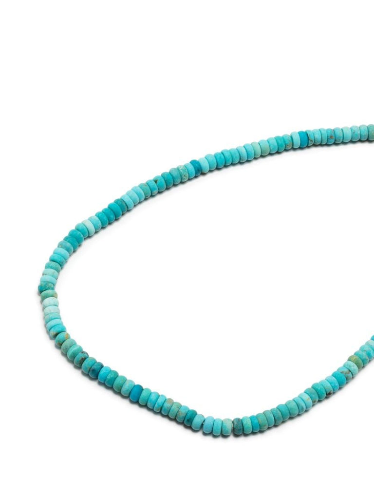 14k Yellow Gold Turquoise Bead Necklace