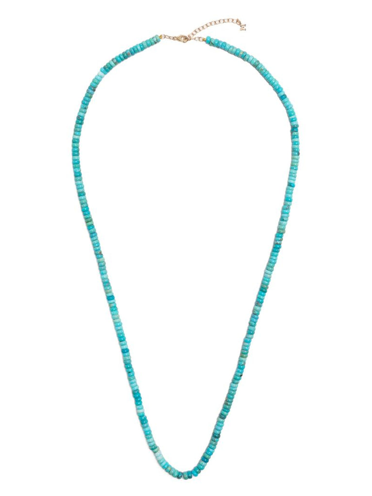 14k Yellow Gold Turquoise Bead Necklace