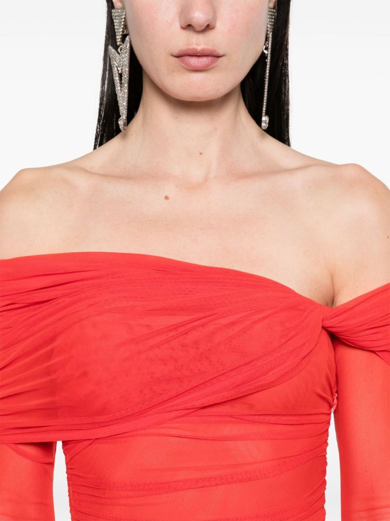 Ruched Off-shoulder Dress