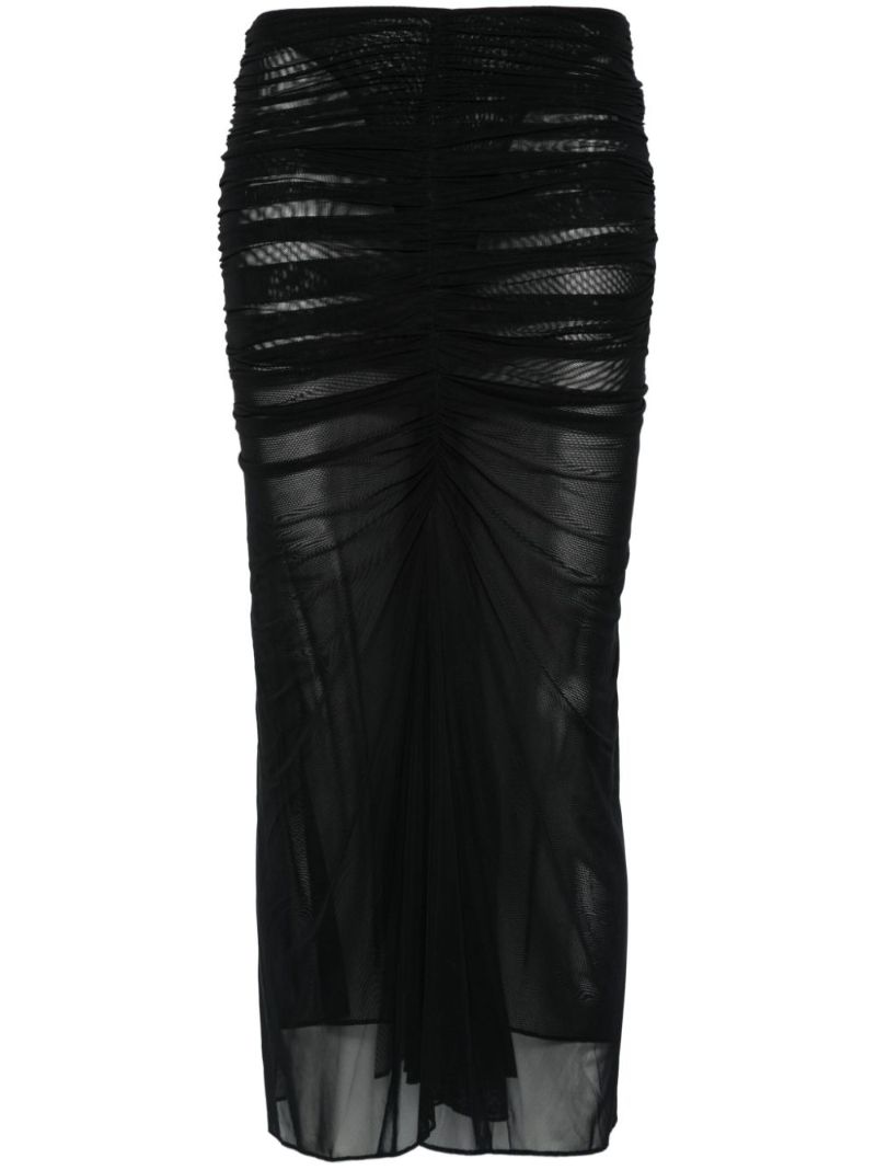 Black Ruched Skirt