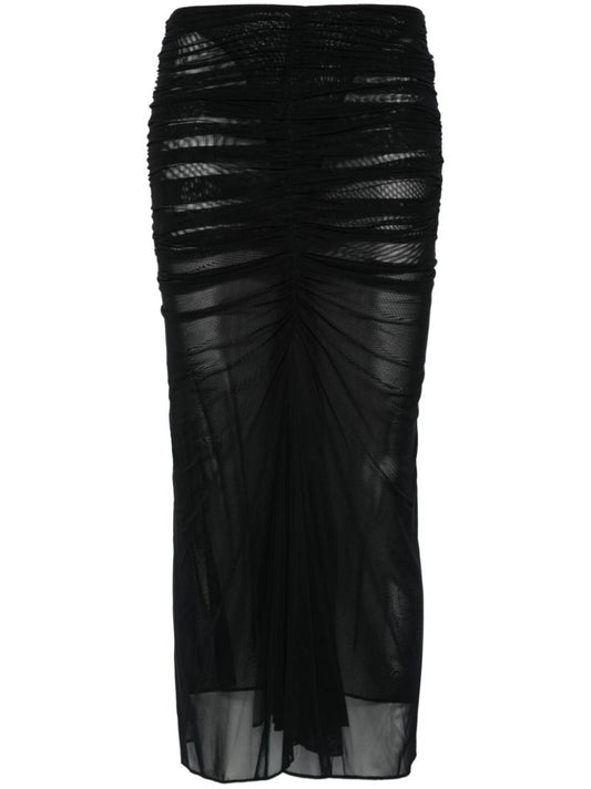 Black Ruched Skirt