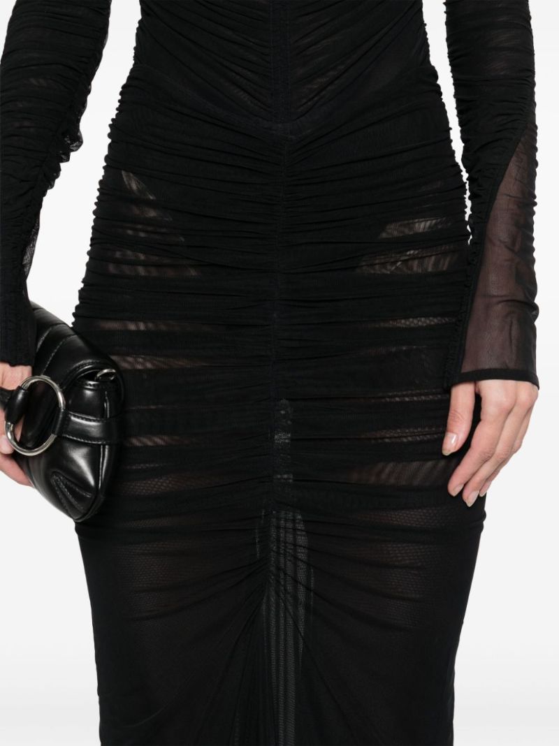 Black Ruched Skirt