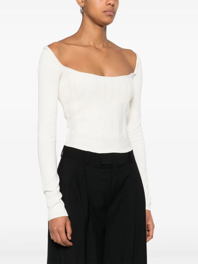 Neutrals Boned-bodice Top