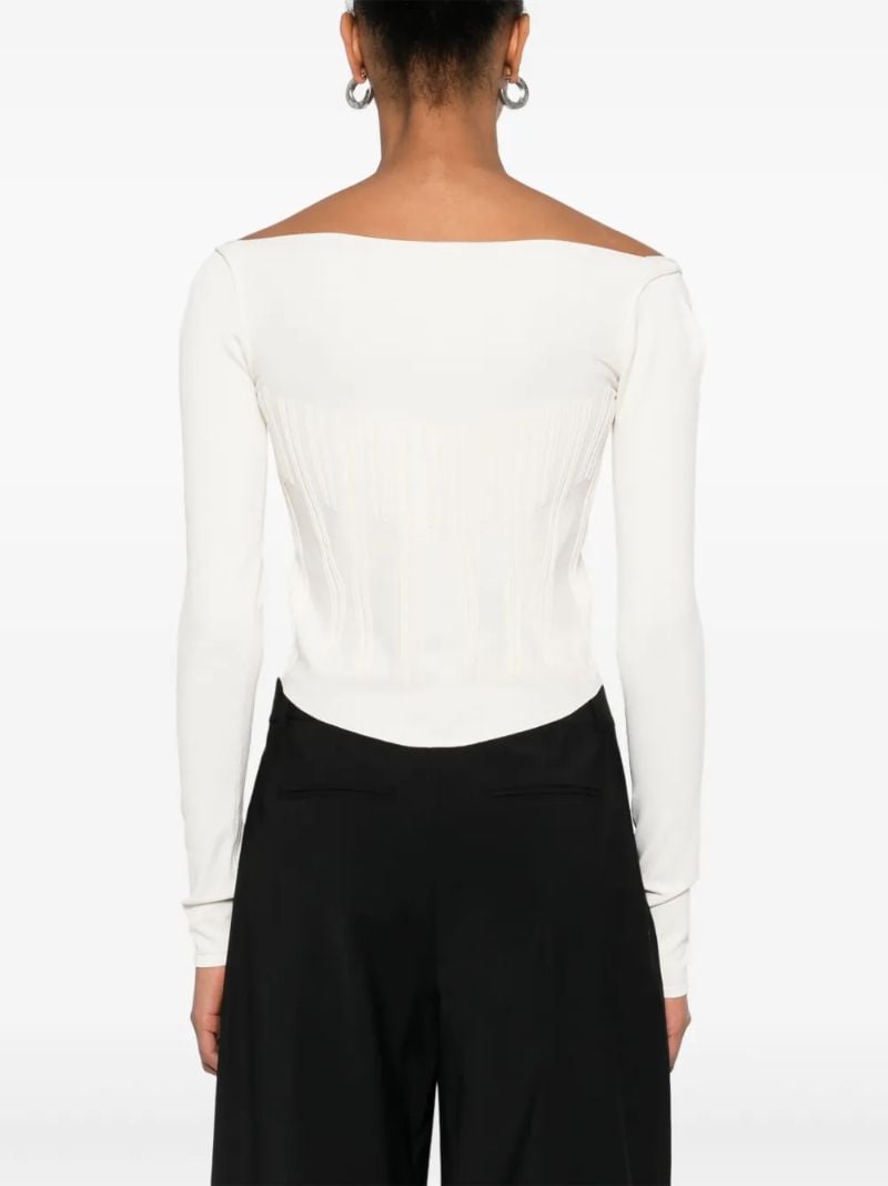 Neutrals Boned-bodice Top