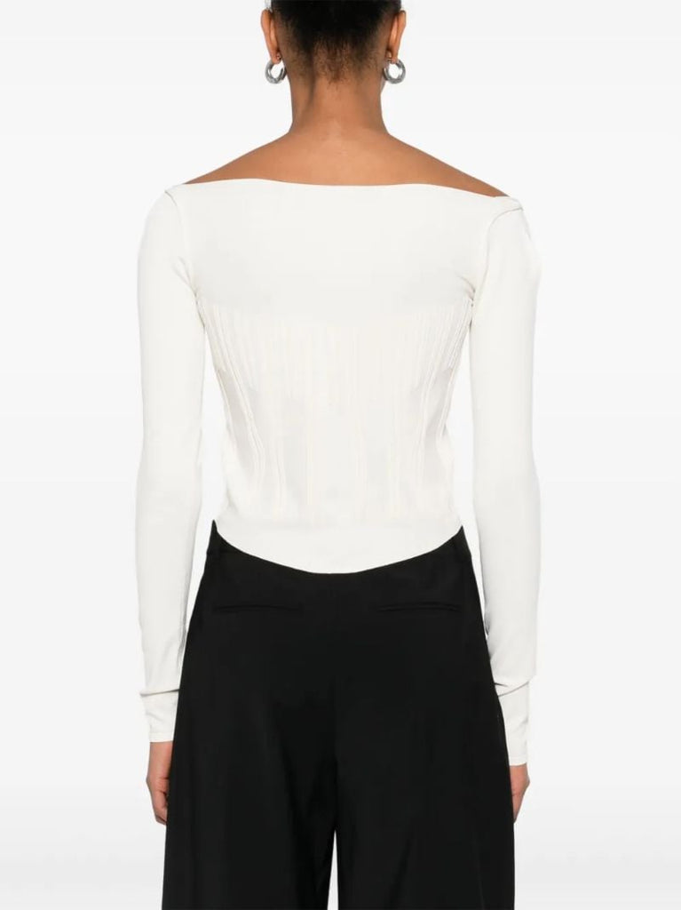 Neutrals Boned-bodice Top