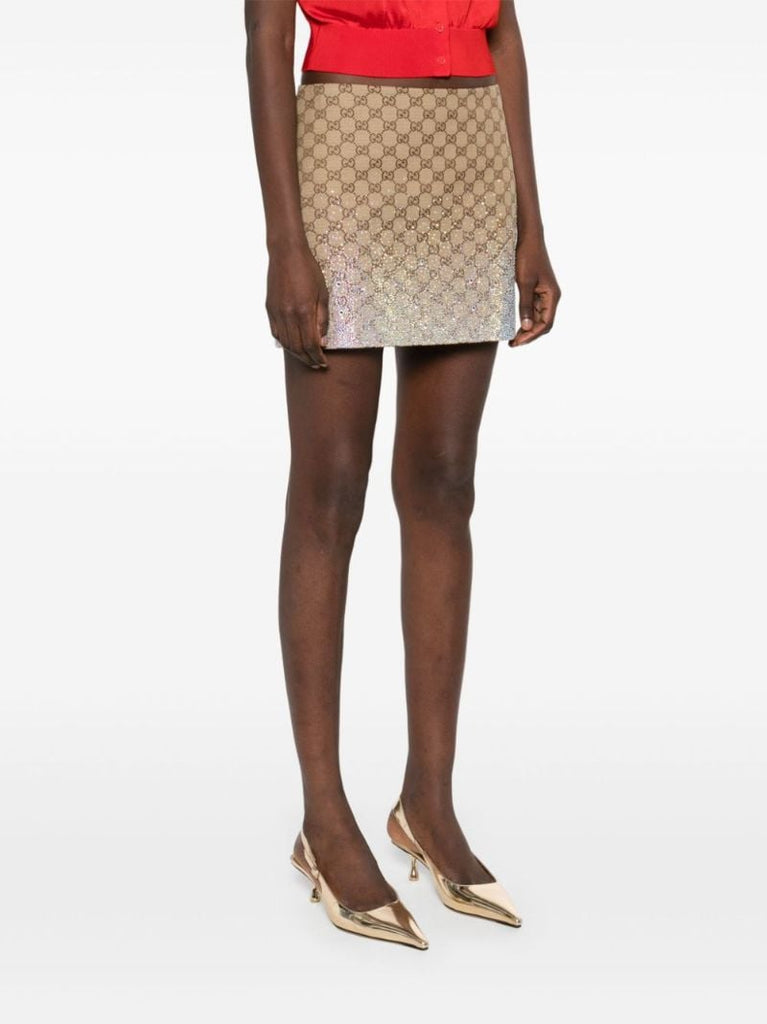 Crystal-embellished Mini Skirt