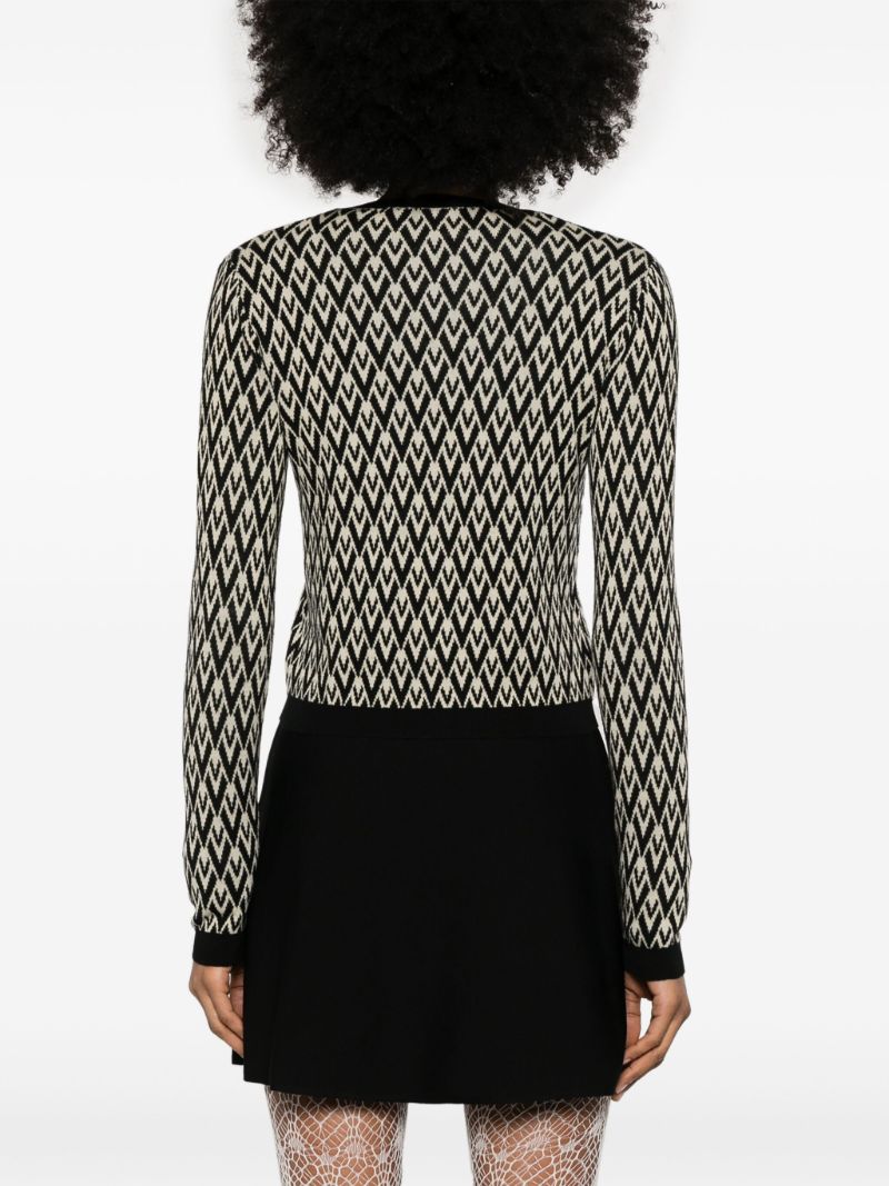 Black Toute La V Cardigan