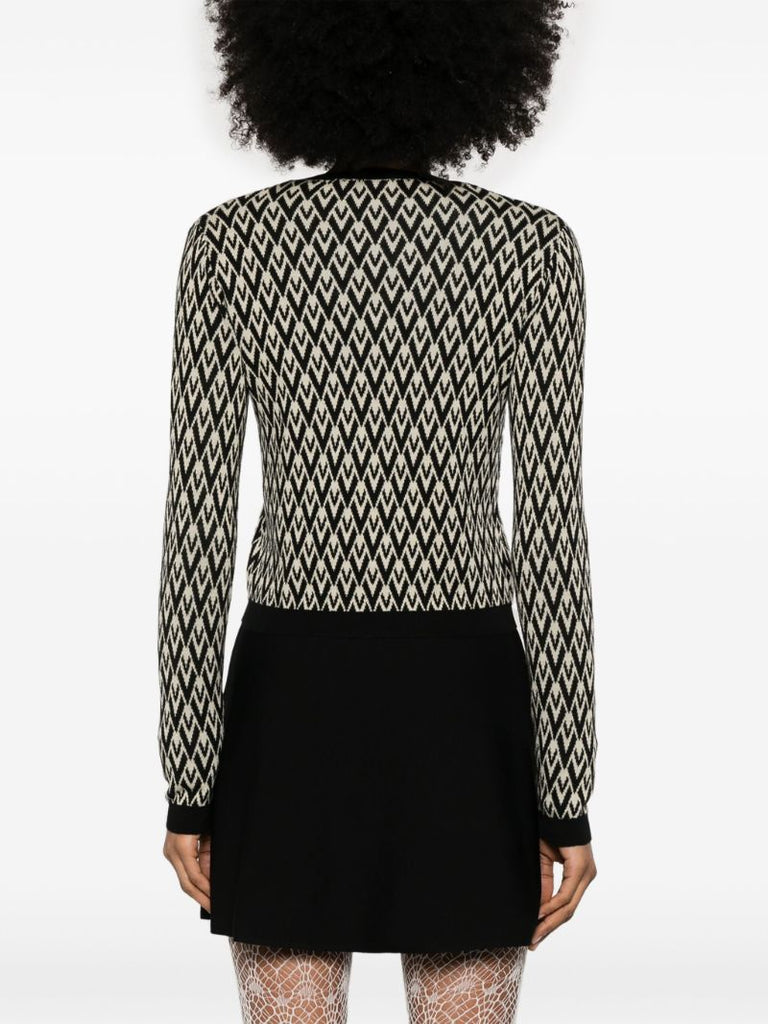 Black Toute La V Cardigan
