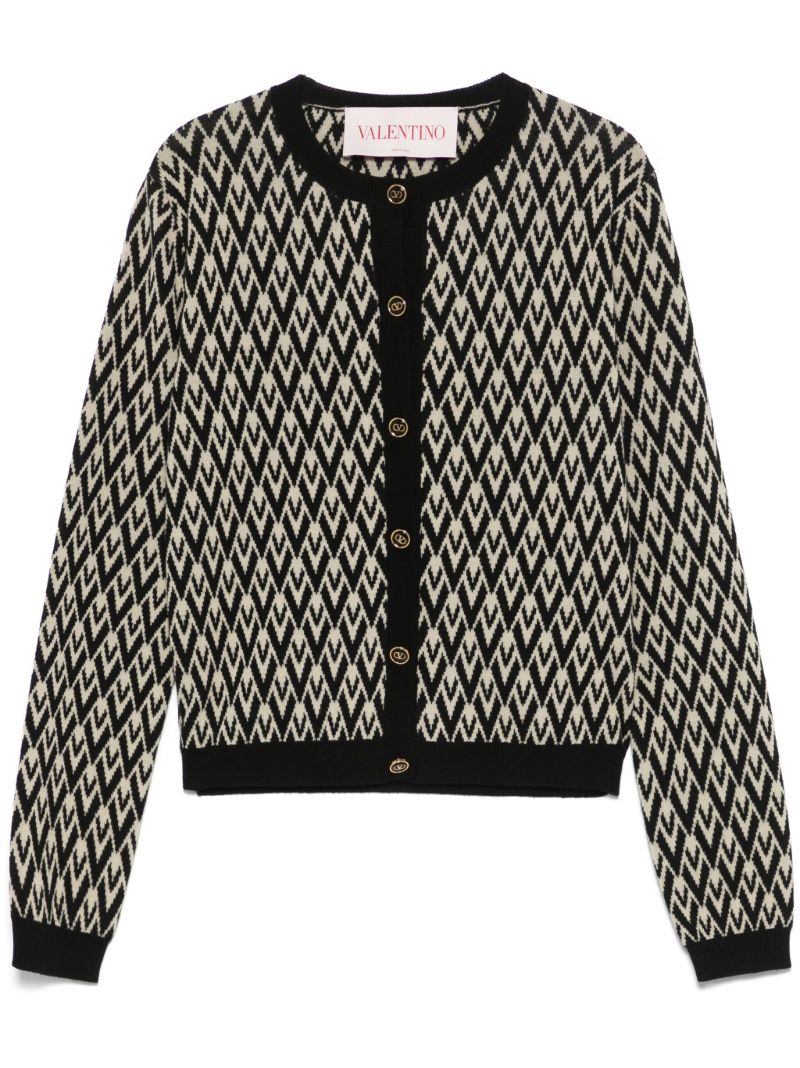 Black Toute La V Cardigan