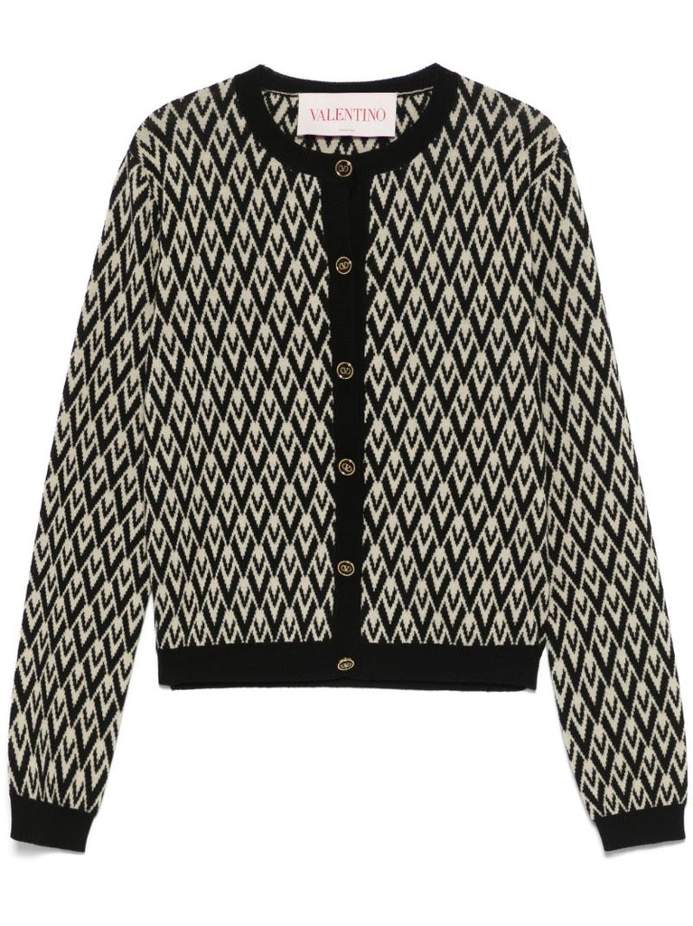 Black Toute La V Cardigan