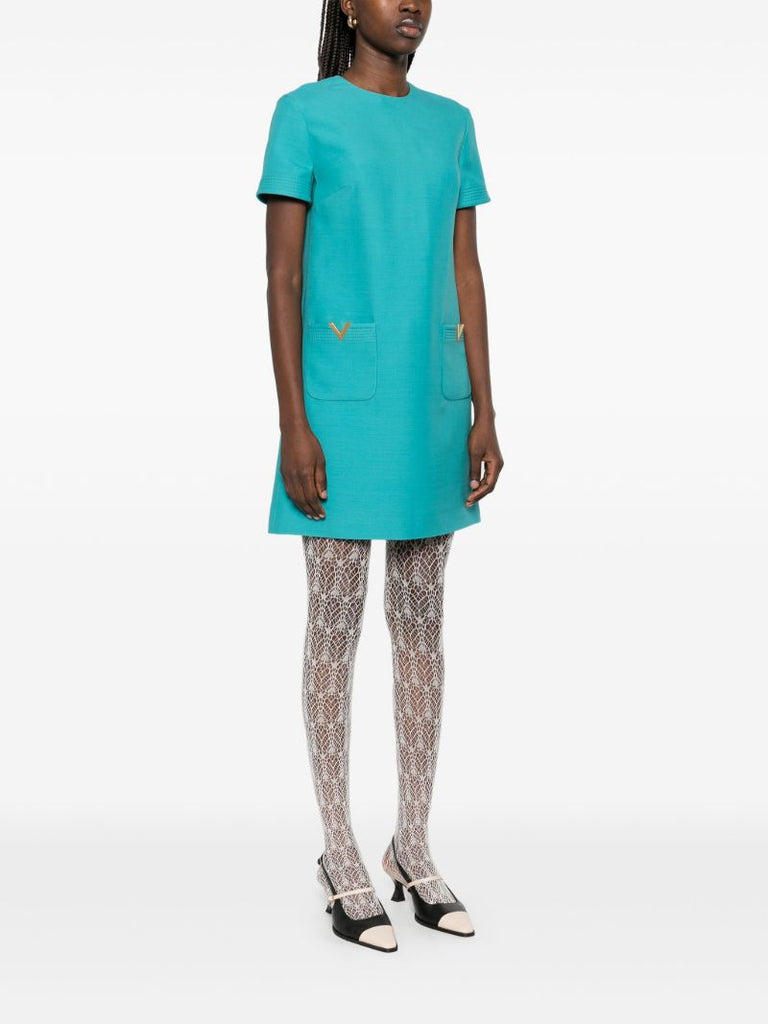 Blue Vgold Dress