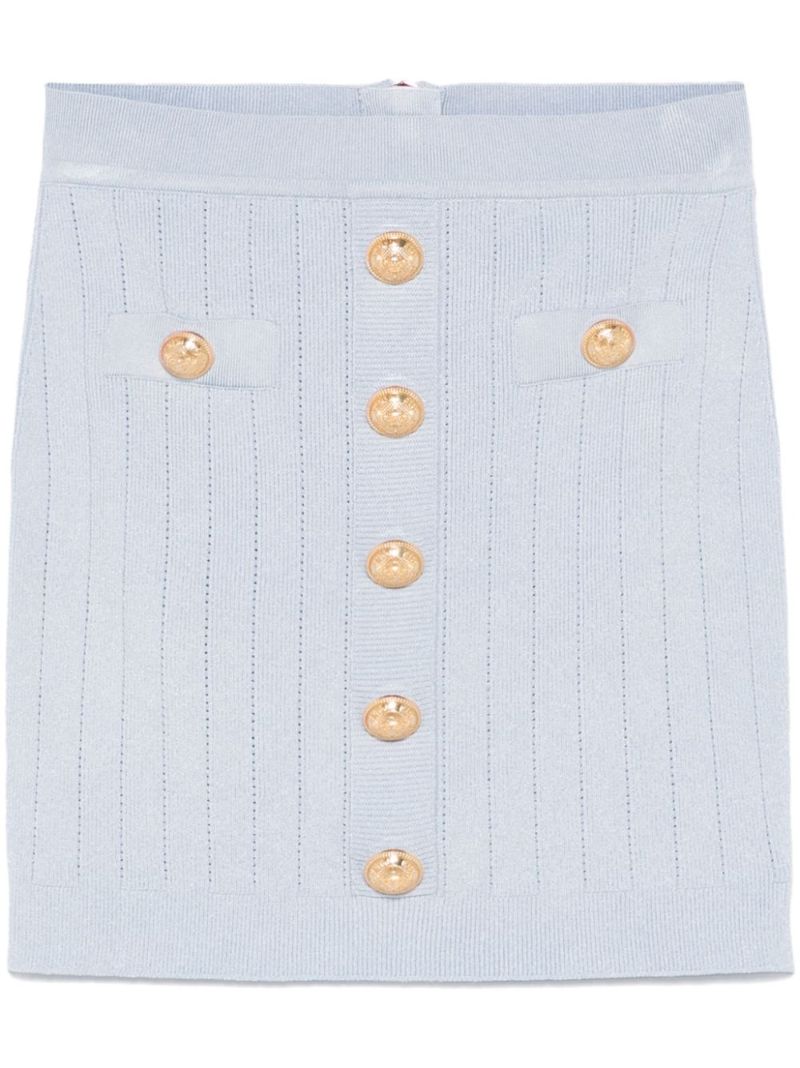 Button-embellished Mini Skirt