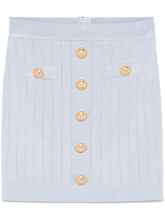 Button-embellished Mini Skirt