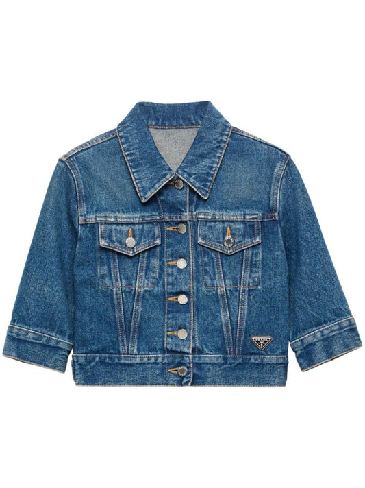 Triangle-logo Denim Jacket