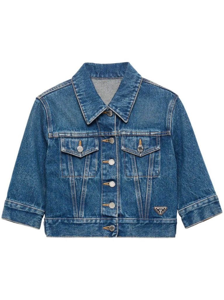 Triangle-logo Denim Jacket