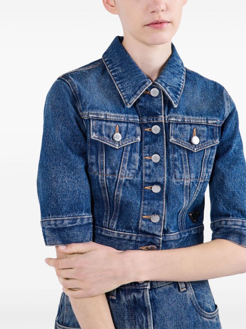 Triangle-logo Denim Jacket