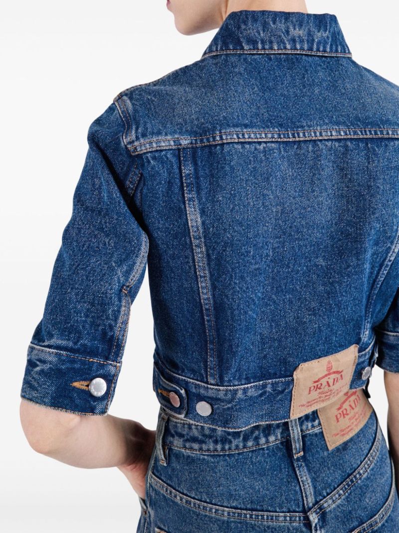Triangle-logo Denim Jacket