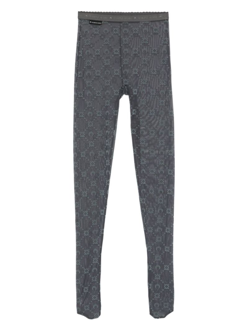 Moonogram-pattern Tights