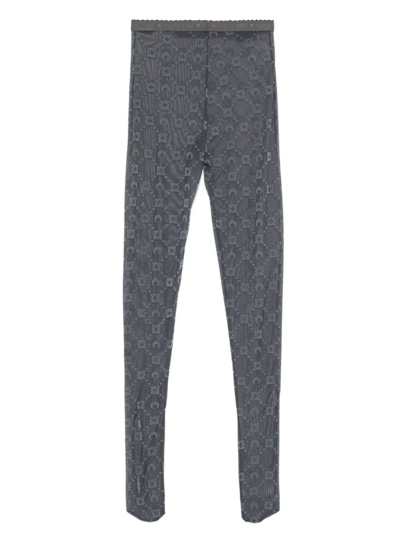 Moonogram-pattern Tights