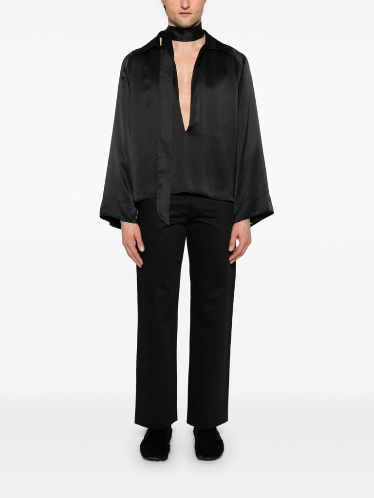 Black Straight-leg Trousers