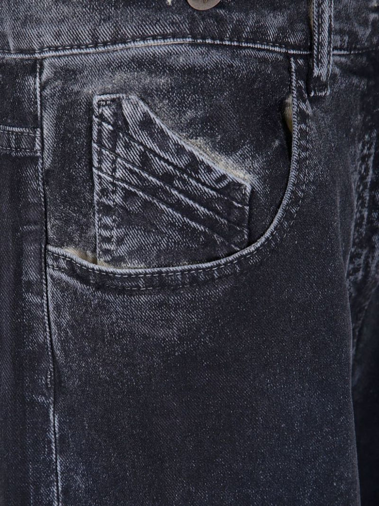 Double-waistband Straight Jeans