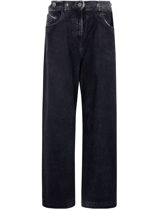 Double-waistband Straight Jeans