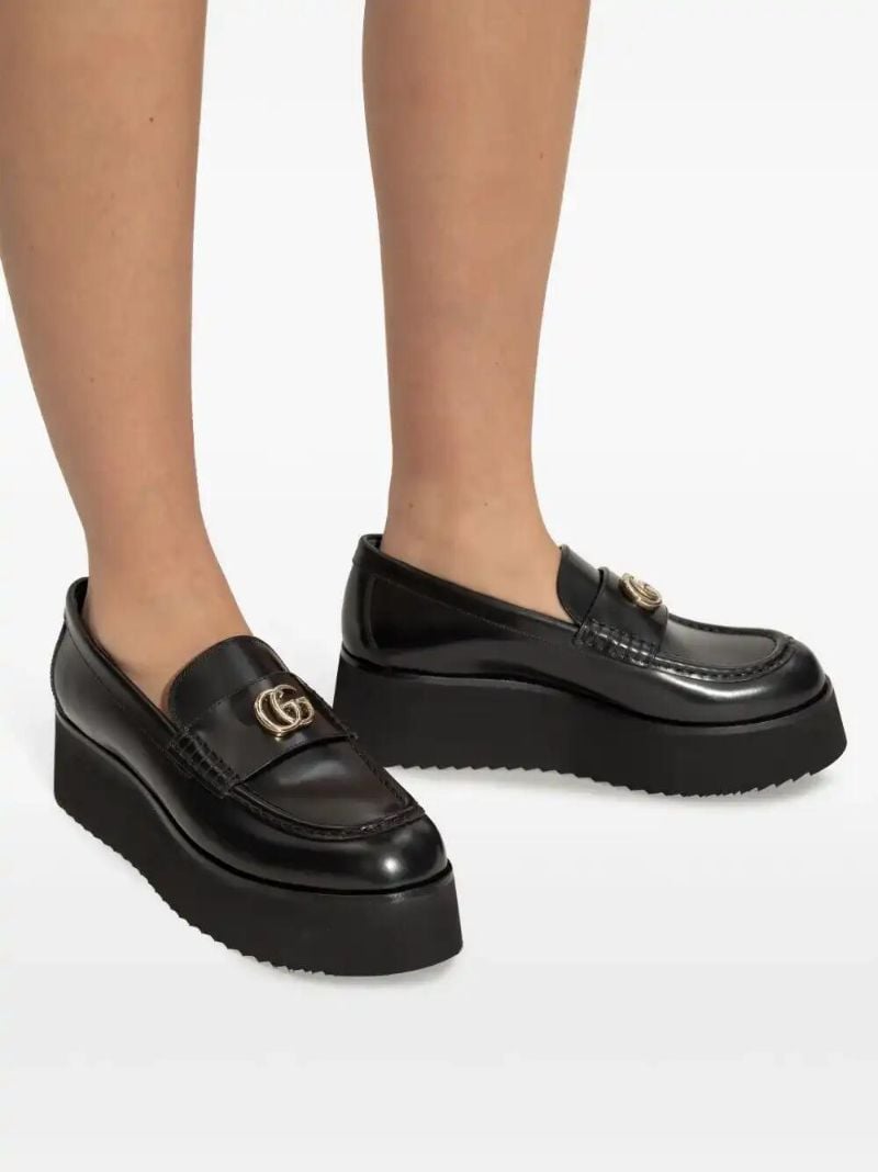 Black Double G Loafers
