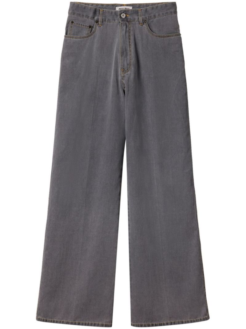 Grey Wide-leg Jeans