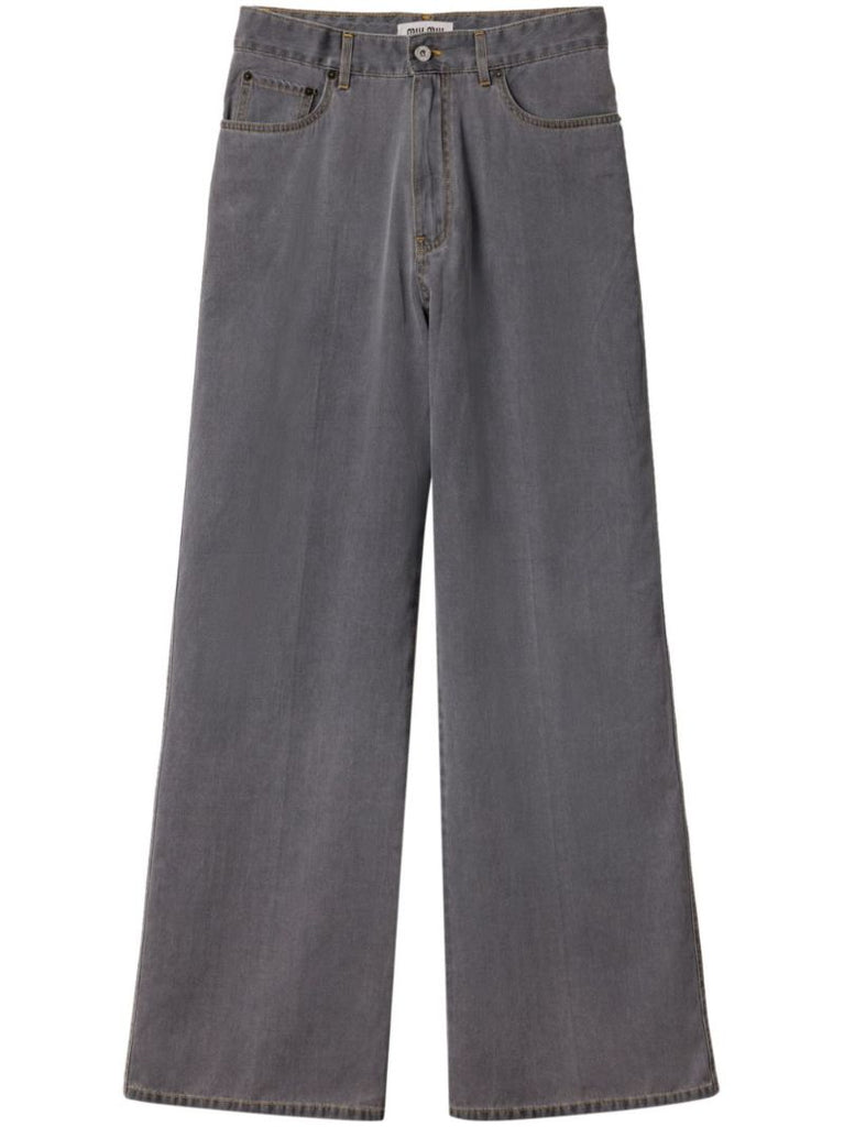 Grey Wide-leg Jeans