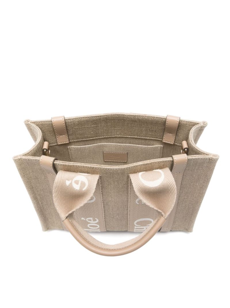 Neutral Woody Small Tote Bag