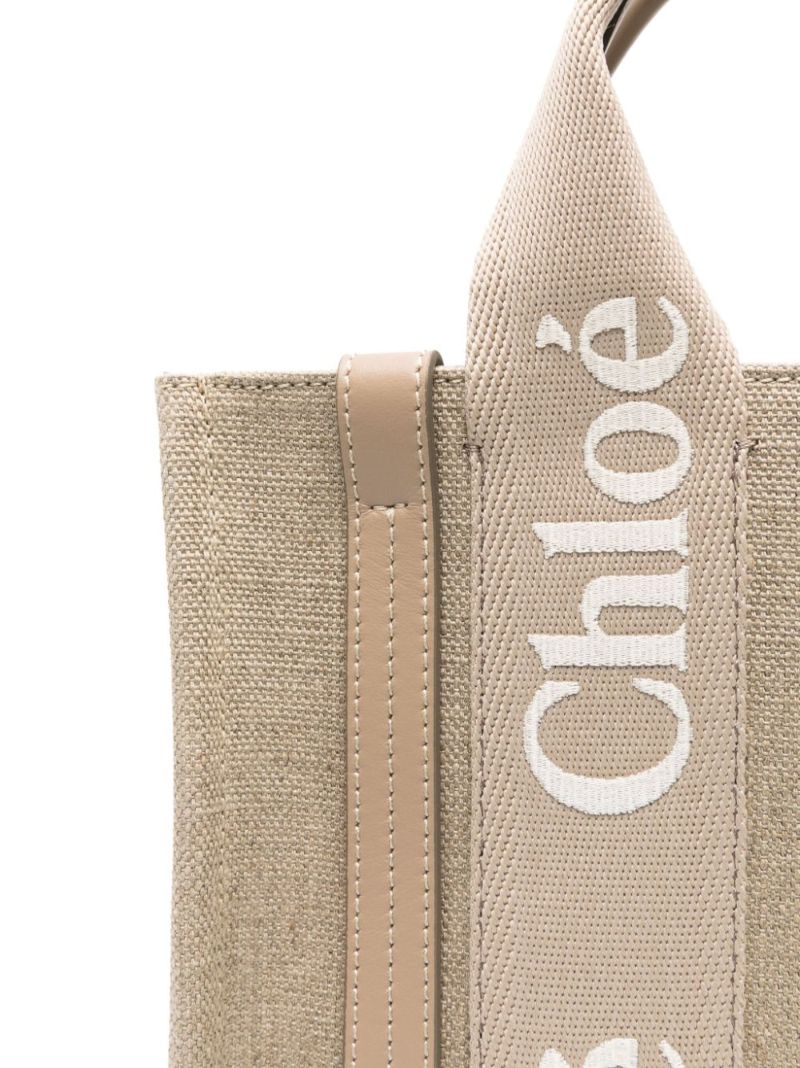 Neutral Woody Small Tote Bag