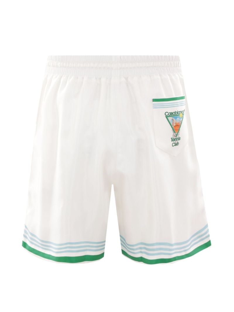 White Metaphysical Tennis Icon Shorts