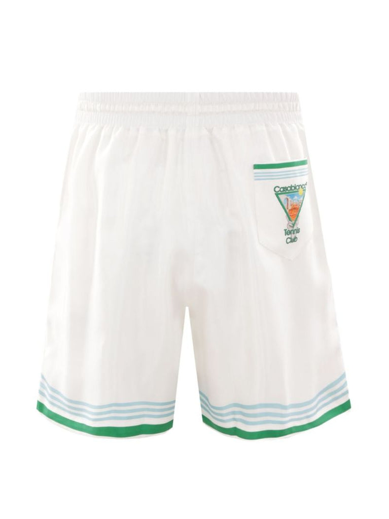 White Metaphysical Tennis Icon Shorts
