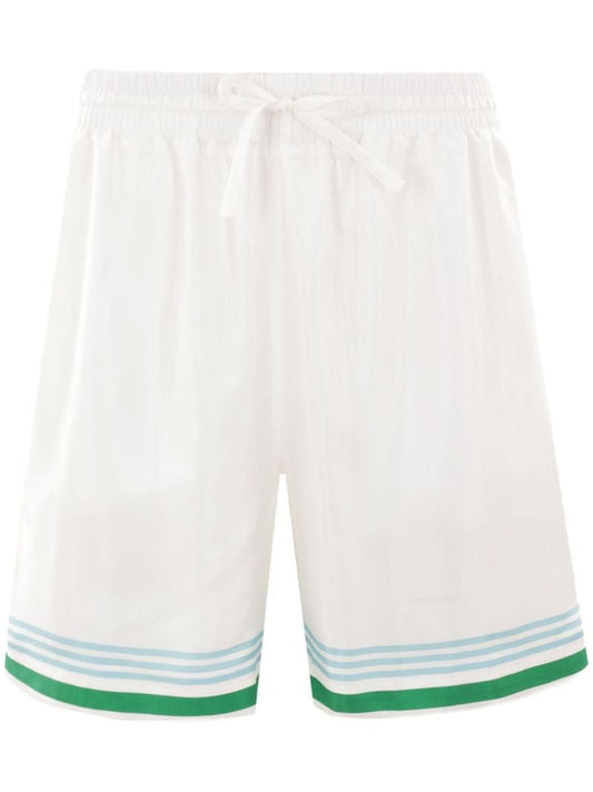 White Metaphysical Tennis Icon Shorts