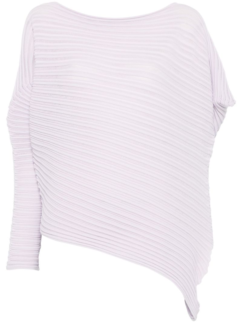 Purple Pleated Top