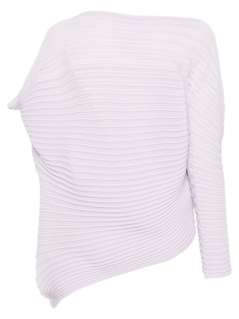 Purple Pleated Top