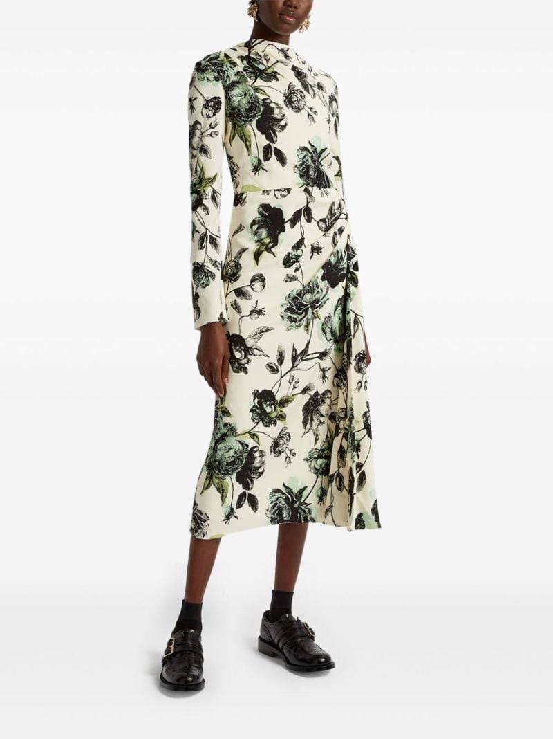 Draped Midi Dress